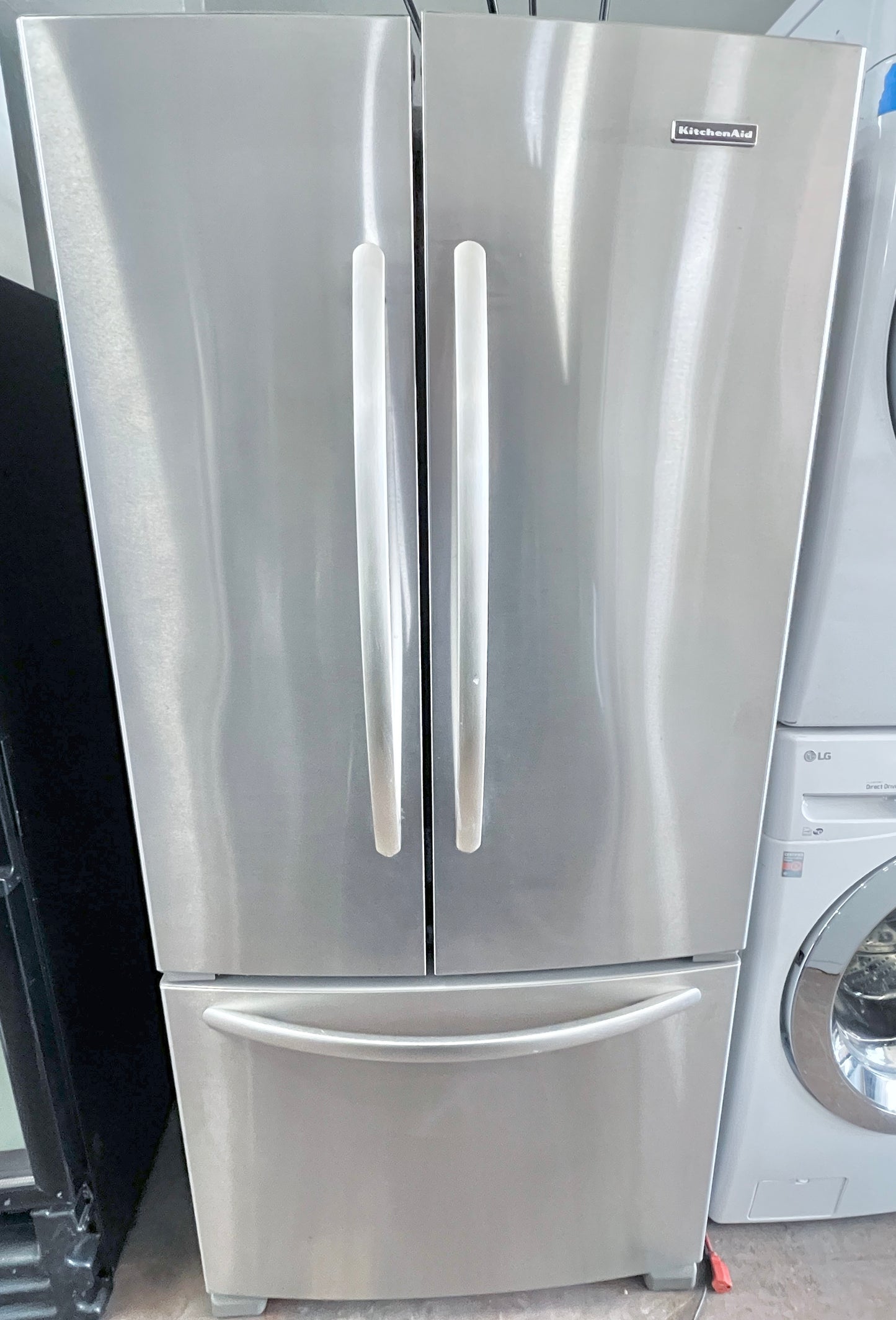 33 Inch Kitchenaid Stainless Steel French Door Style Refrigerator , 22 CU Ft , KBFS22EWMS9373710