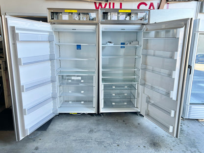 Subzero 72 Inch Built In Pane Ready Side By Side Refrigerator and Freezer , BI36F/O, BI36R/O, New Open Box