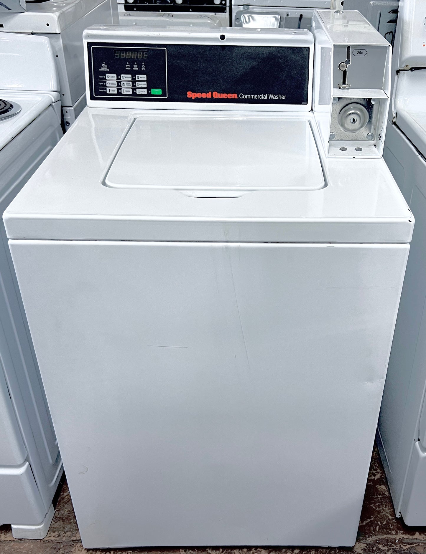 26 Inch Speed Queen Commercial Coin Drop or Bluetooth Card Payment Washer Machine Top Load , SWNNC2HP115TW01 , 373716