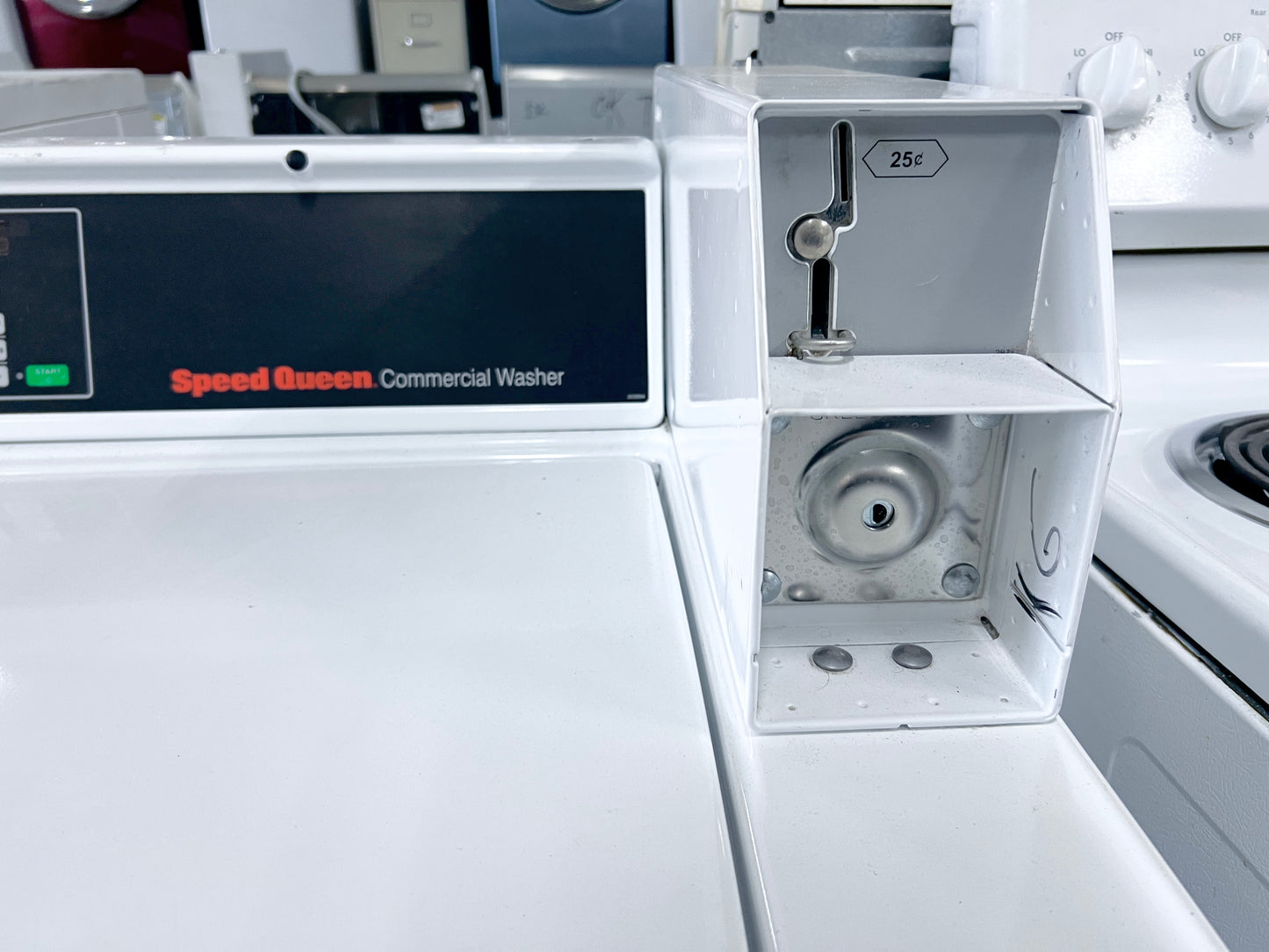 26 Inch Speed Queen Commercial Coin Drop or Bluetooth Card Payment Washer Machine Top Load , SWNNC2HP115TW01 , 373716