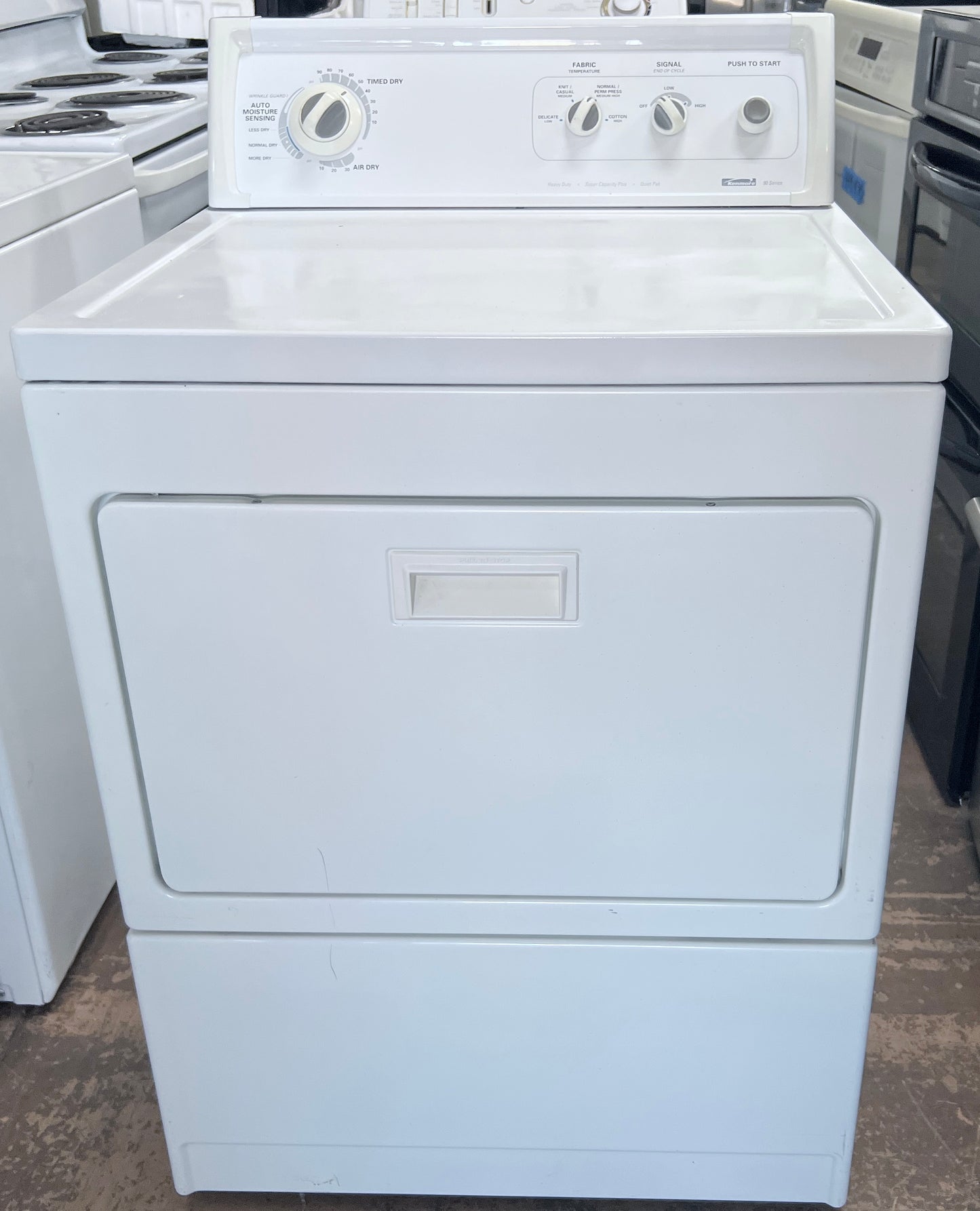 27 Inch Kenmore Front Load Gas Dryer Machine , White , 110.72912100, 373717
