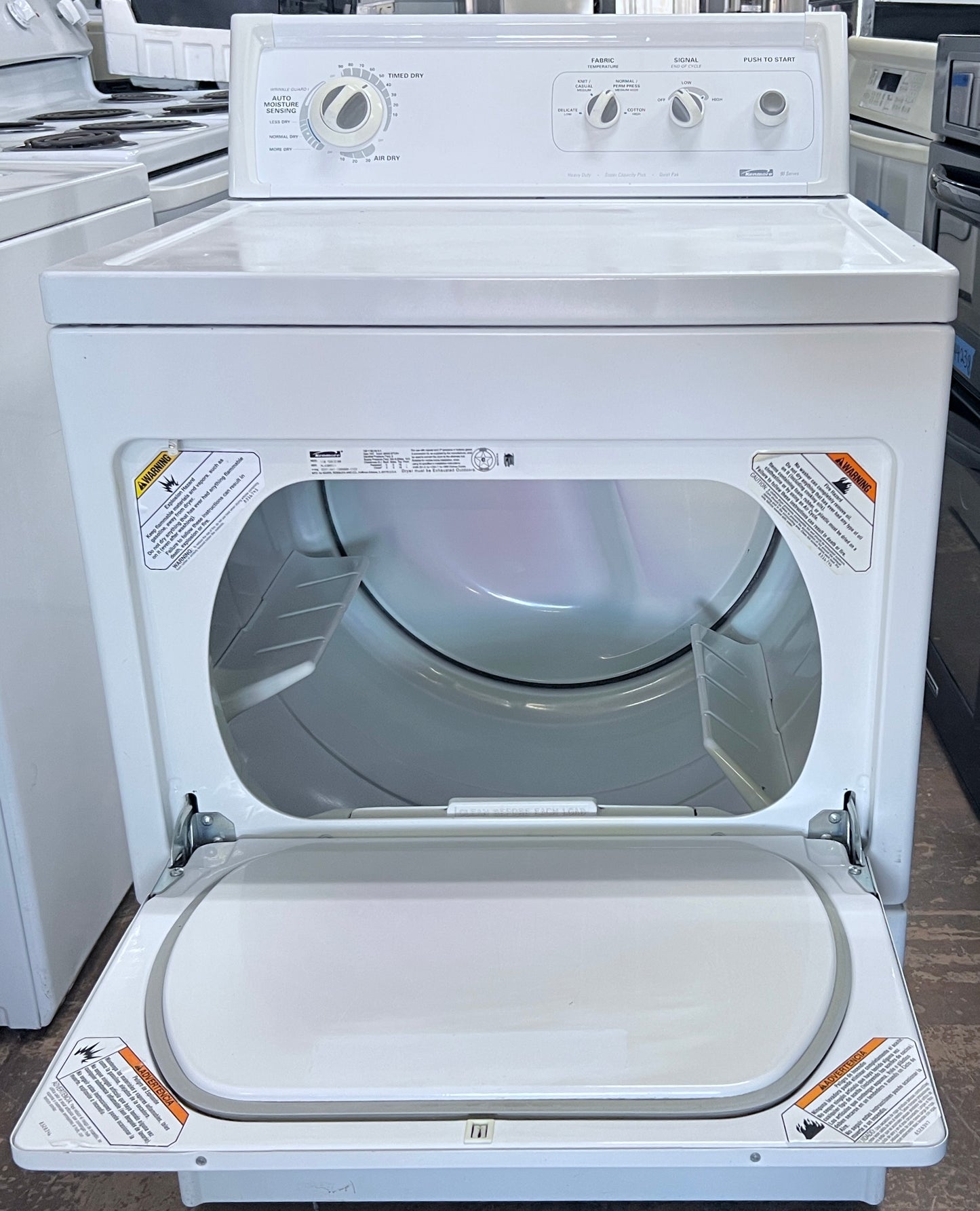 27 Inch Kenmore Front Load Gas Dryer Machine , White , 110.72912100, 373717