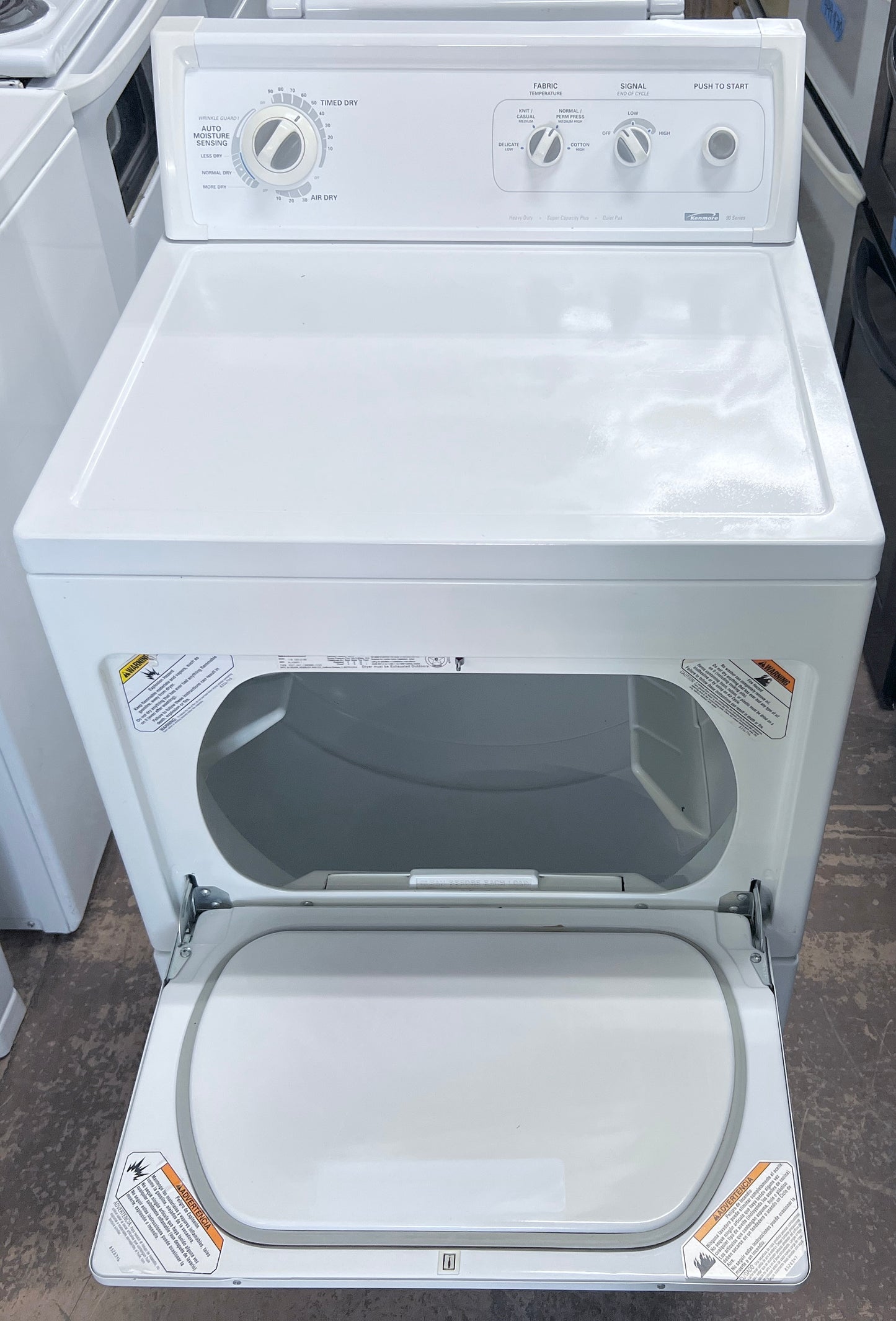 27 Inch Kenmore Front Load Gas Dryer Machine , White , 110.72912100, 373717