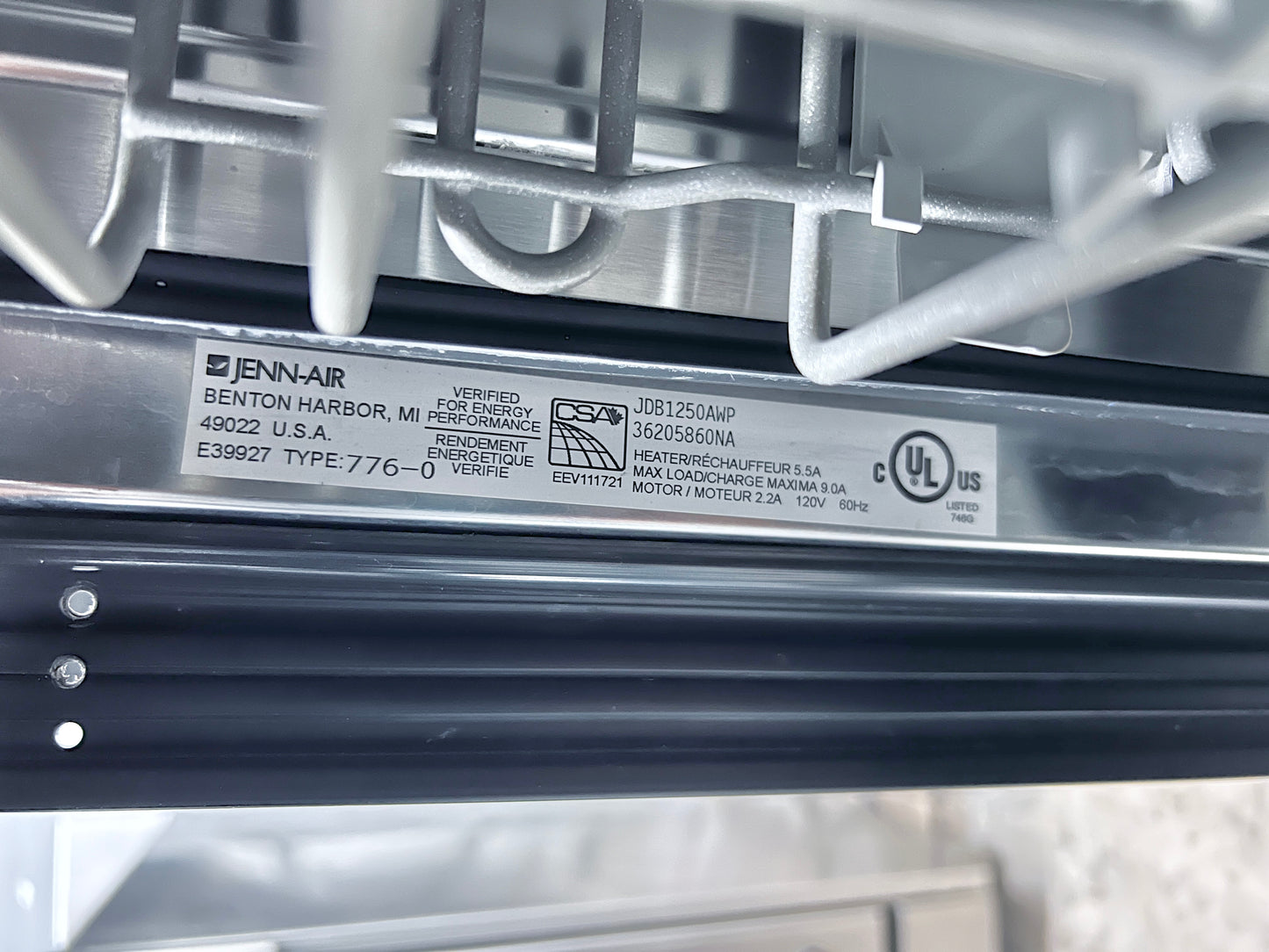 24 Inch JennAir Stainless Steel Built In Dishwasher JDB1250AWP , 373712