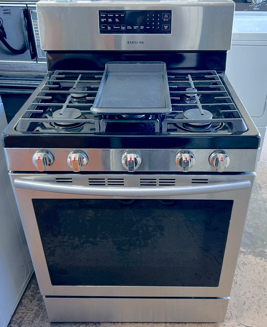 30 Inch Samsung NX58H5600SS Stainless Steel 5 Burner Gas Range , Convection Oven , 373711