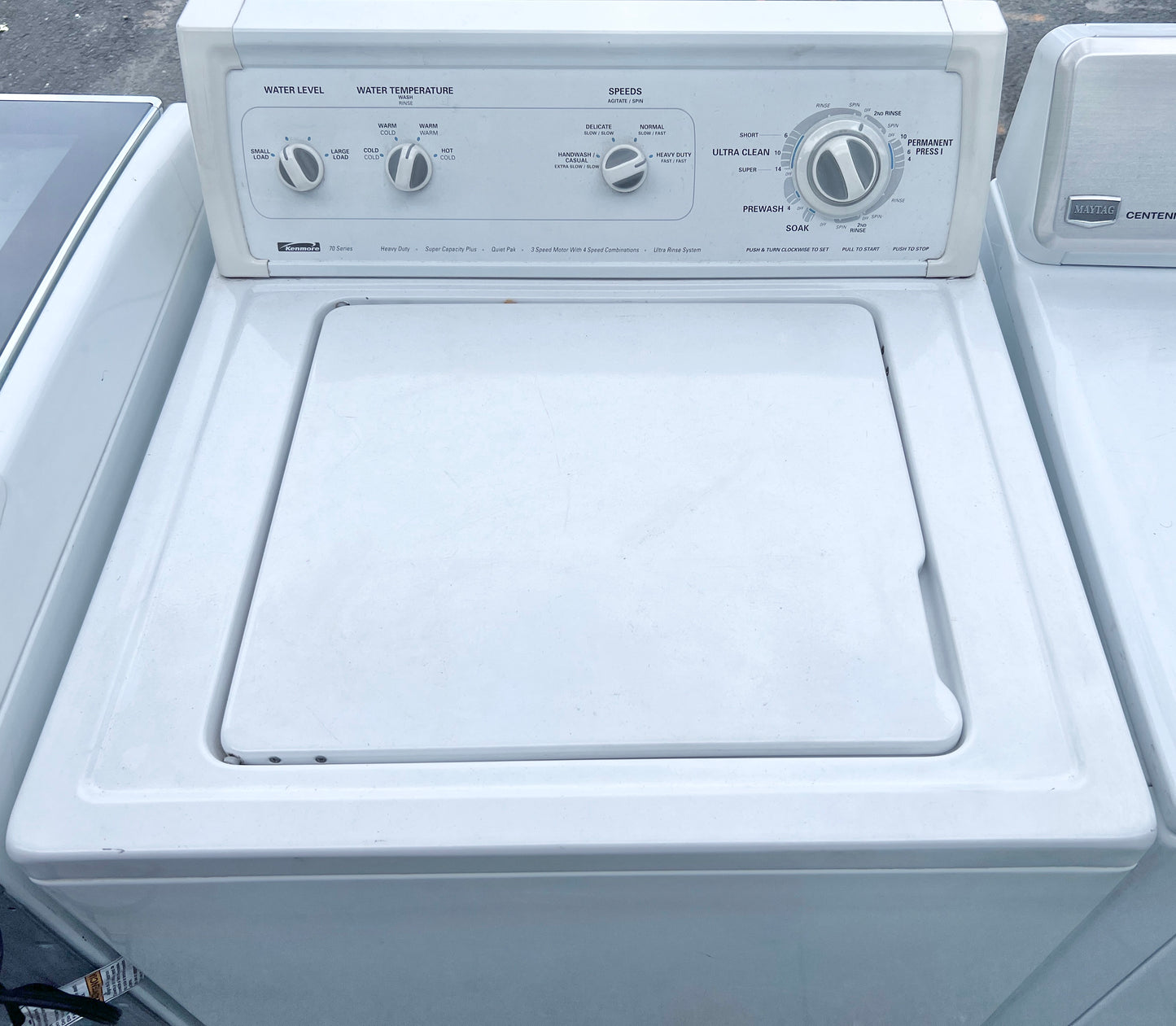 27 Inch Kenmore Heavy Duty Transmission Washer Top Load Machine , White , 110.22702100 , Super Capacity Plus , Quiet Oak , 70 Series Model, 373718