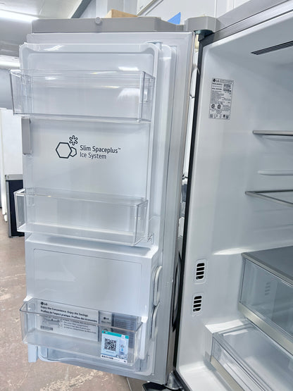 36 Inch LG  LRYXC2606S Counter Depth MAX French Door Refrigerator 26 Cu. Ft.,  Wi-Fi, Smart Diagnosis, 3 Built-in Ice Maker, UVnano Dispenser, ENERGY STAR, ADA ,PrintProof Stainless Steel , 373719