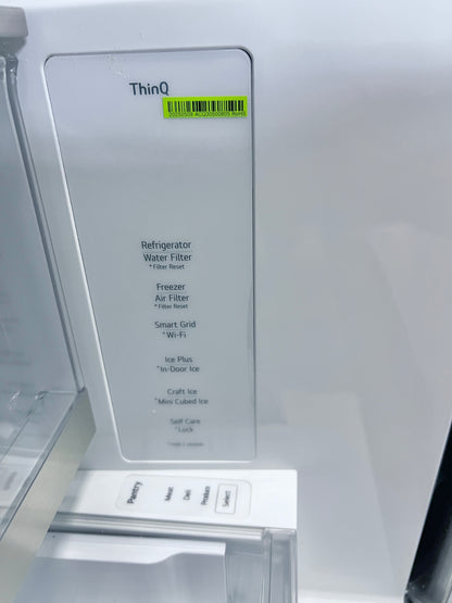 36 Inch LG  LRYXC2606S Counter Depth MAX French Door Refrigerator 26 Cu. Ft.,  Wi-Fi, Smart Diagnosis, 3 Built-in Ice Maker, UVnano Dispenser, ENERGY STAR, ADA ,PrintProof Stainless Steel , 373719