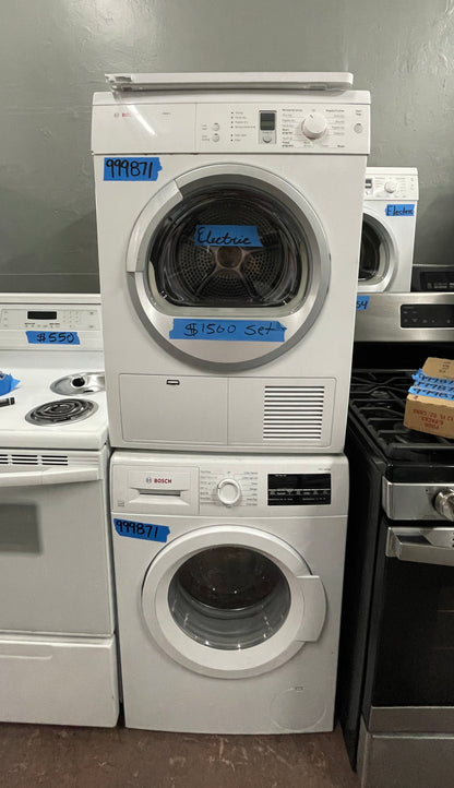 Bosch Front Load Washer & Electric Dryer In White, WTE86300US, 999871