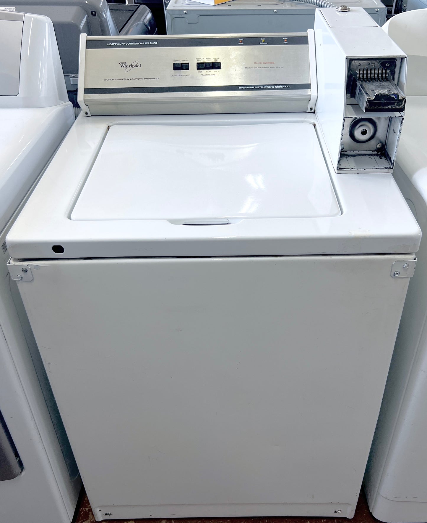 27 Inch Whirlpool Commercial Coin Operated Washer Machine , Top Load , White , CAM2752KQ , 373728