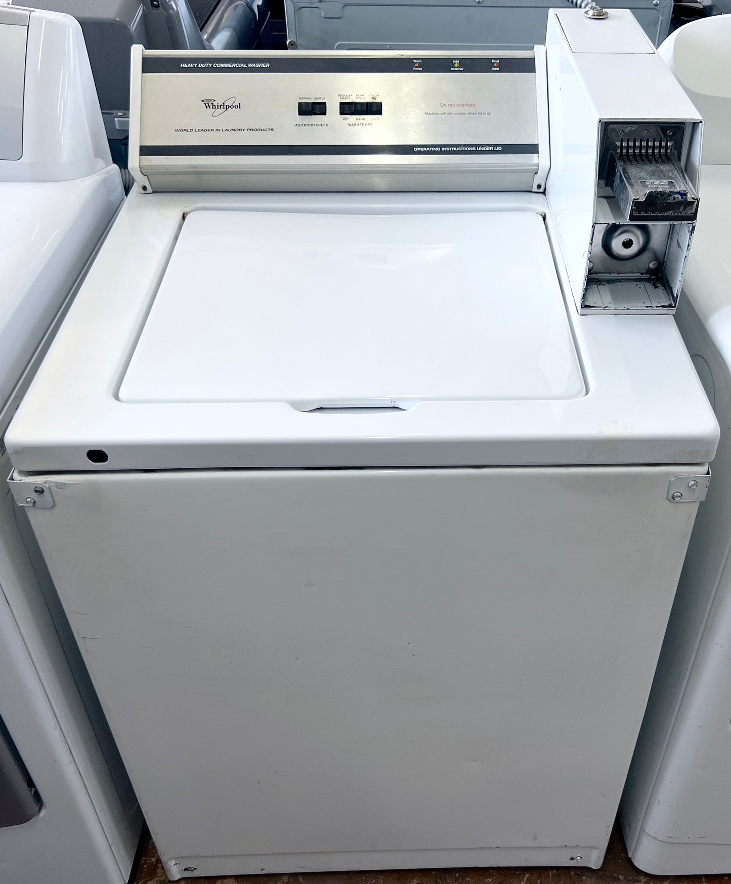 27 Inch Whirlpool Commercial Coin Operated Washer Machine , Top Load , White , CAM2752KQ , 373728
