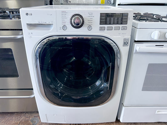 27 Inch LG TurboWash Series  WM4270HWA 4.5 cu. ft. Front Load Washer  1,300 RPM, Steam, TurboWash, Allergiene Cycle, LG Twin Wash Compatibility, Stainless Steel Drum, Energy Star , White , 373731