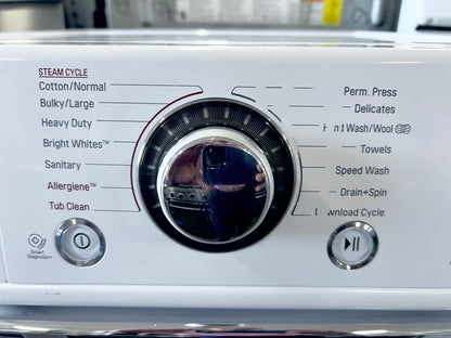 27 Inch LG TurboWash Series  WM4270HWA 4.5 cu. ft. Front Load Washer  1,300 RPM, Steam, TurboWash, Allergiene Cycle, LG Twin Wash Compatibility, Stainless Steel Drum, Energy Star , White , 373731