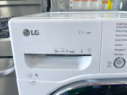 27 Inch LG TurboWash Series  WM4270HWA 4.5 cu. ft. Front Load Washer  1,300 RPM, Steam, TurboWash, Allergiene Cycle, LG Twin Wash Compatibility, Stainless Steel Drum, Energy Star , White , 373731