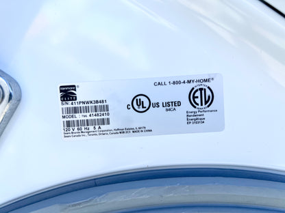 27 Inch Kenmore Elite Front Load Washer Machine , 796.41482410 , White , 373733