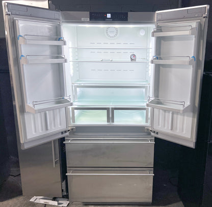 36 Inch Liebherr  CS2062  Counter Depth 4-Door French Door Refrigerator 19.6 cu. ft., 2 Freezer Drawers, LED, Sabbath, Frost-Free, ENERGY STAR Automatic Ice Maker , 373734