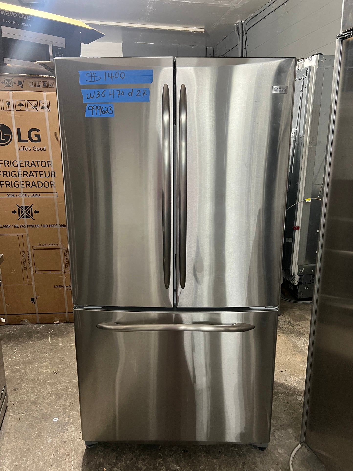 Ge Profile 36 French Door Stainless Steel Refrigerator, PFCS1NFYC, 999623