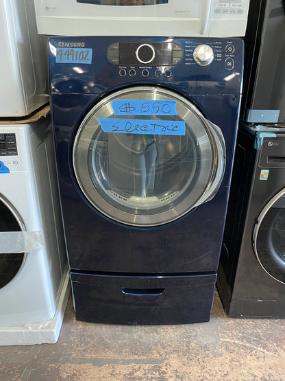 Samsung Electric Dryer In Blue with Pedestal, DV337AEL /XAA, 444102