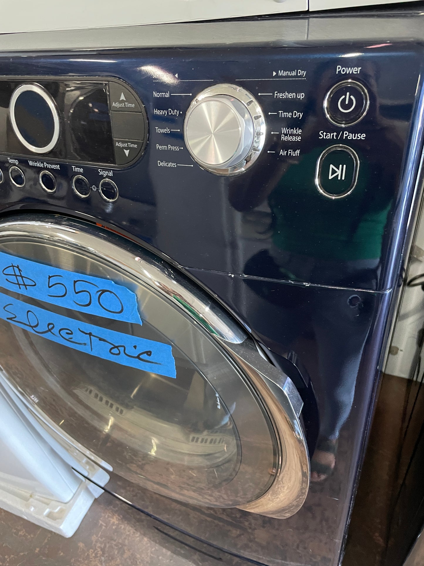 Samsung Electric Dryer In Blue with Pedestal, DV337AEL /XAA, 444102