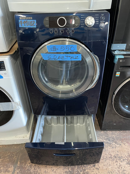 Samsung Electric Dryer In Blue with Pedestal, DV337AEL /XAA, 444102