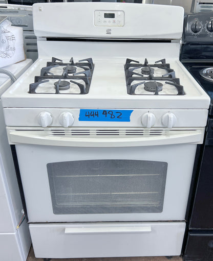 30 Inch Kenmore Gas 4 Burner Range , White , 790.73232313 , 444482