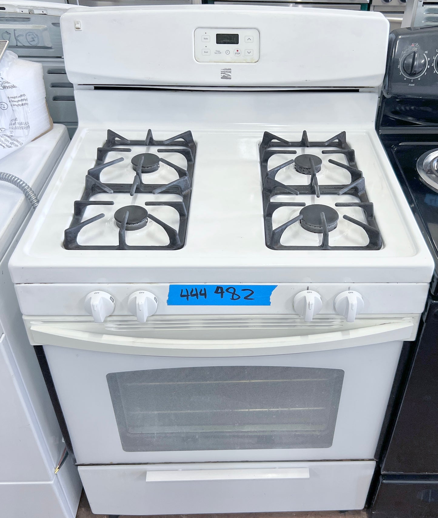 30 Inch Kenmore Gas 4 Burner Range , White , 790.73232313 , 444482