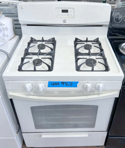 30 Inch Kenmore Gas 4 Burner Range , White , 790.73232313 , 444482