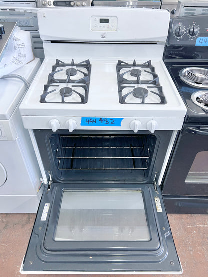 30 Inch Kenmore Gas 4 Burner Range , White , 790.73232313 , 444482