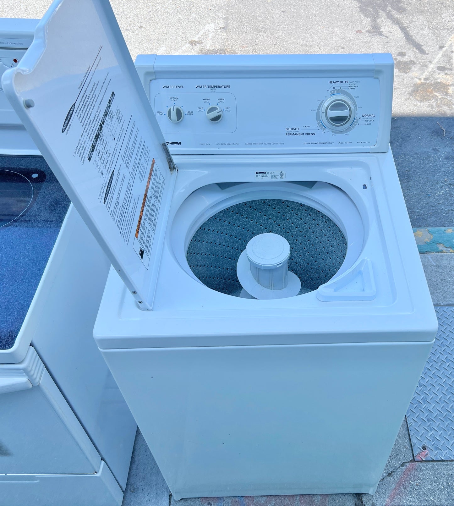 24 Inch Kenmore Heavy Duty Top Load Washer with Transmission , 110.12502100 , White , 373739