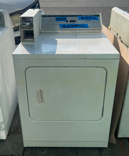 Whirlpool Electric Coin Slot Commercial Dryer Machine In White CEM2940TQ1,Coin  Operated 999640