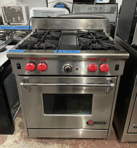 Wolf Gourmet 30  Inch Gas Range Commercial Range In Stainless Steel, AS30KI 444127