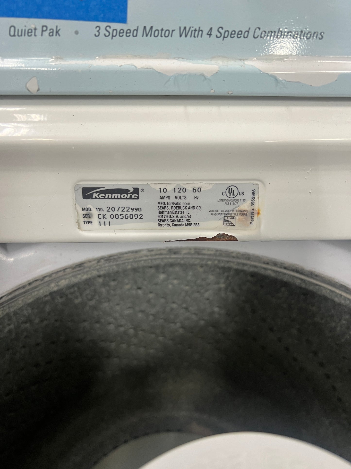 Kenmore 70 Series Top Load Washer In White, 110.20722990, 999642