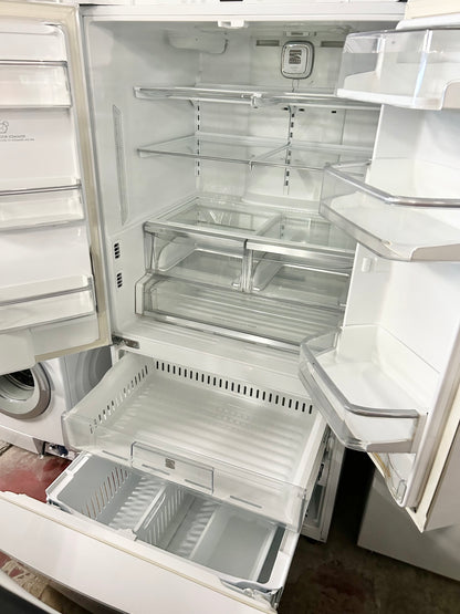 Kenmore Elite 36 Inch French Door Full Size White Refrigerator , Bottom Freezer Refrigerator , 3-Door, Used , Model 795.74022.410 , 74022 , 888632