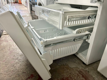 Kenmore Elite 36 Inch French Door Full Size White Refrigerator , Bottom Freezer Refrigerator , 3-Door, Used , Model 795.74022.410 , 74022 , 888632