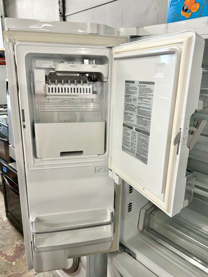 Kenmore Elite 36 Inch French Door Full Size White Refrigerator , Bottom Freezer Refrigerator , 3-Door, Used , Model 795.74022.410 , 74022 , 888632