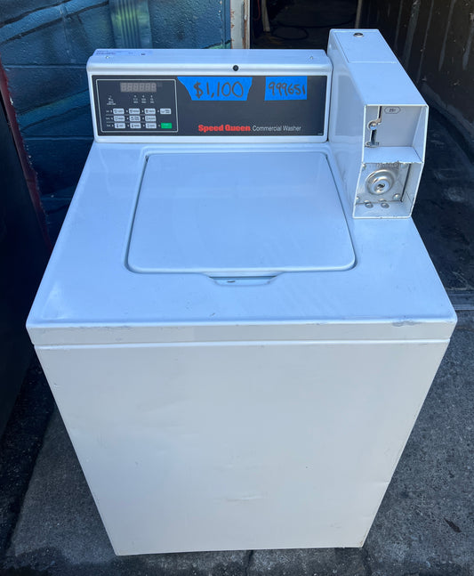 Speed Queen Commercial Coin Operated Top Load Washer In White, SWNNX2HP115TW02, Coin Operated Machine  999651