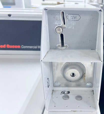 Speed Queen  SWNNC2SP115TW01 26 Inch Commercial Top Load Washer ,Four-Vane Agitator, Quantum® Controls, 3 Cycle Selections, Integrated Meter Case, Stainless Steel Tub, Triple-Lip Seal, 710 RPM , Digital Display, ADA , Coin Drop, 373747