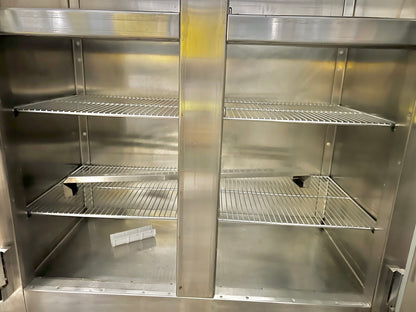 48 Inch TRAULSEN UR48HT M050330 Reach in R12 Refrigerator Commercial Refrigerator or Freezer Stainless Steel Solid 4 Doors with Defogger On Off Switch 444269