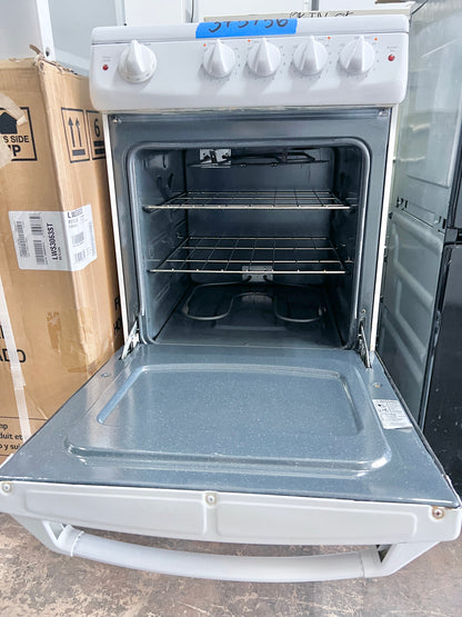Hotpoint 20 inch Electric Range , 4 Coil Elements Burners , Bake Broil Oven , White , 373756 .