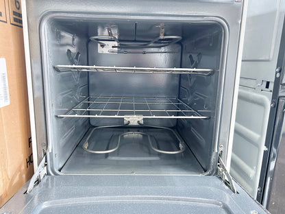 Hotpoint 20 inch Electric Range , 4 Coil Elements Burners , Bake Broil Oven , White , 373756 .