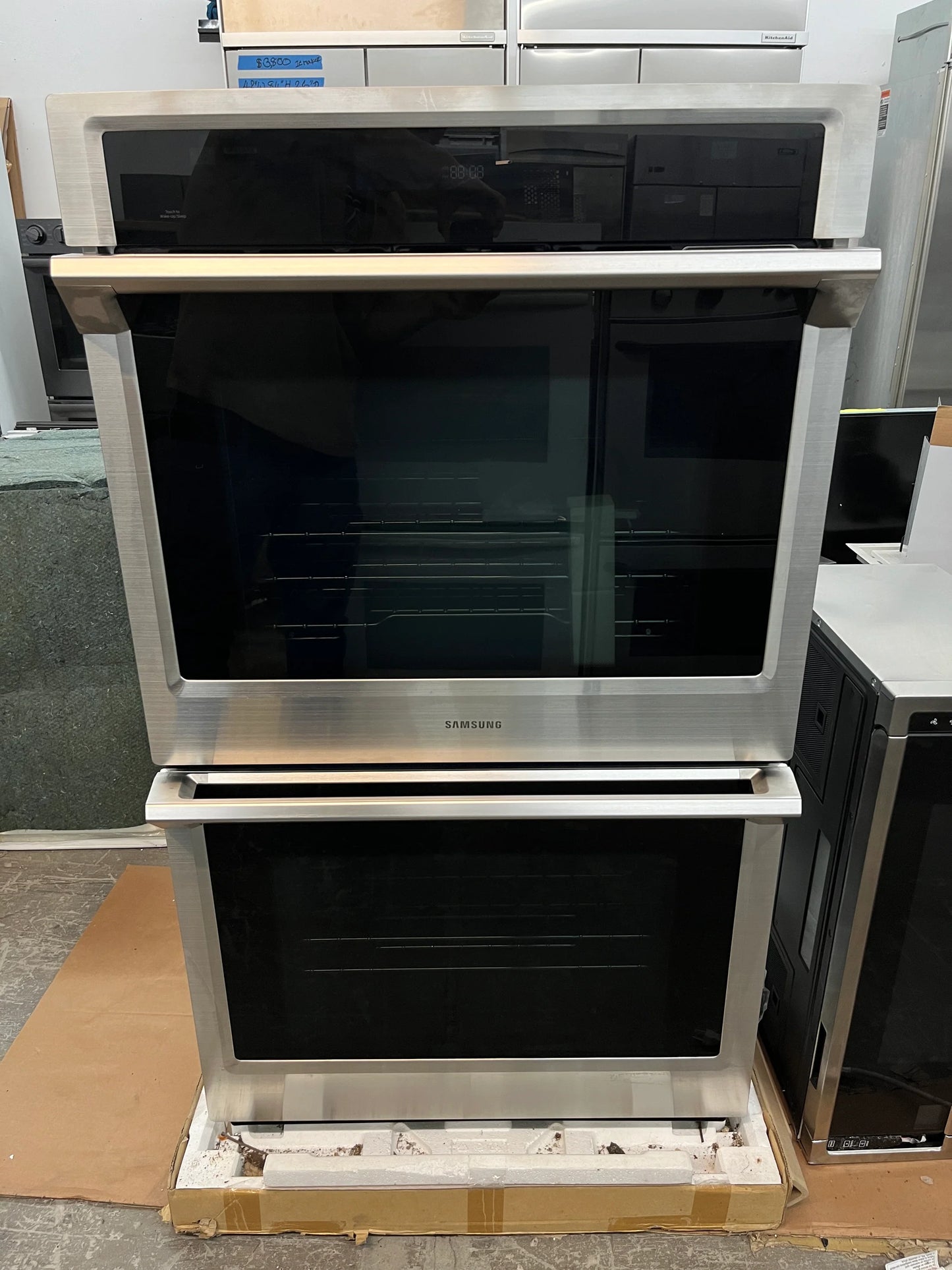 Samsung NV51K6652DS 30 Inch Electric Double Wall Oven ,New Open Box , Steam Cook, Dual Convection, Rapid Preheat, Delay Bake, Electronic Touch Display, Wi-Fi Enabled Temperature Probe and Hybrid Self Clean, Stainless Steel, 369287