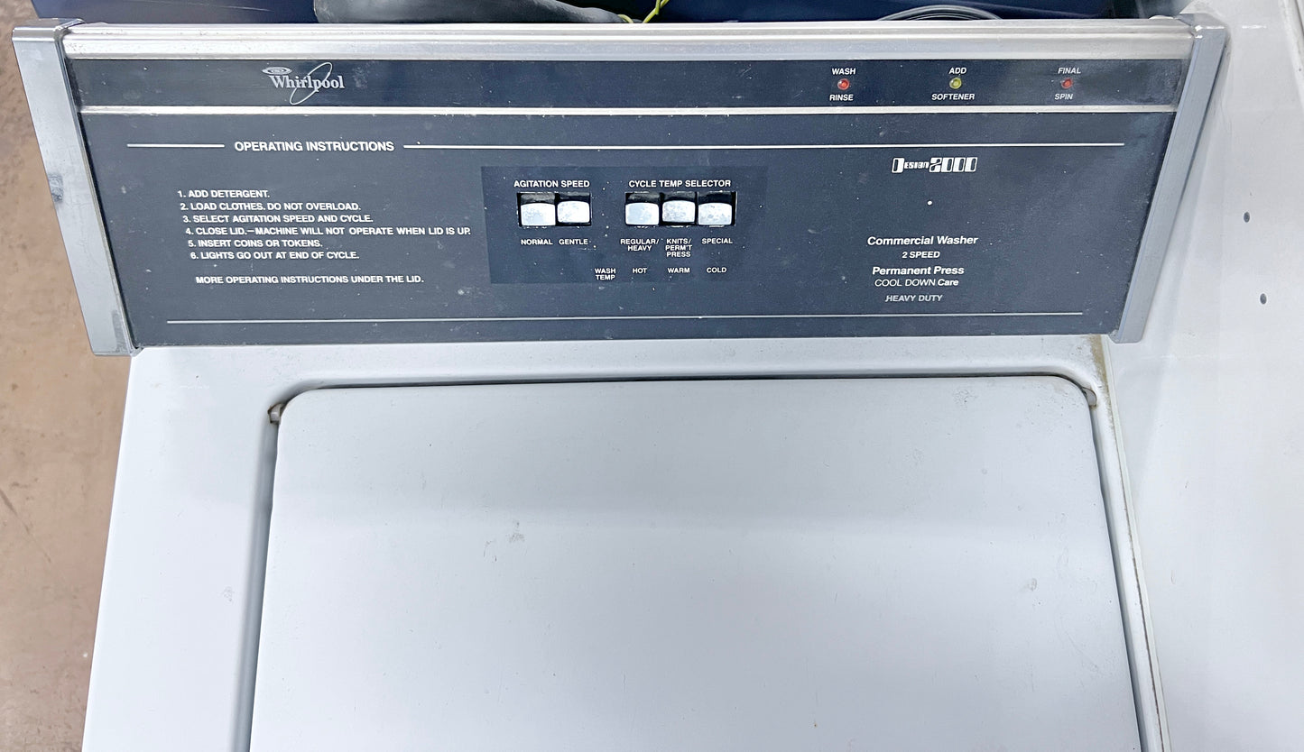 Whirlpool Coin Operated Washer Machine Commercial 27 Inch , White , 373762