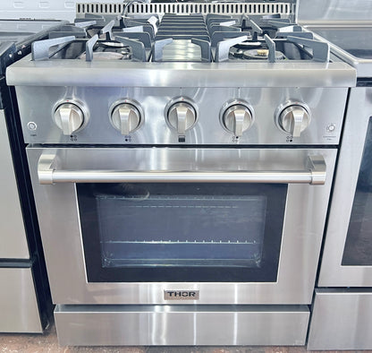 Thor Kitchen HRG3080U Gas Range Convection Oven Heavy Duty Grates , Stainless Steel , 30 Inch  , 373763