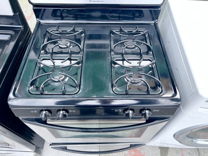 Frigidaire  FGF366ECB 30 Inch Gas Range 4 Sealed Burners, 14,000 BTU Power Burner, Self-Clean Oven, EElectronic Oven Control  Storage Drawer, Stainless Steel