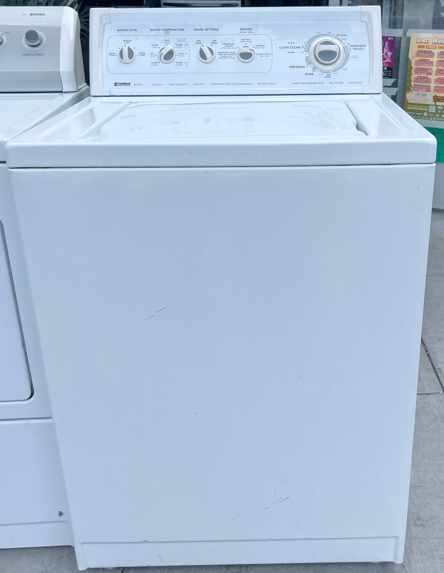 Kenmore 27 Inch Top Load Washer Machine Heavy Duty Transmission , White , 110.22912101, 373768