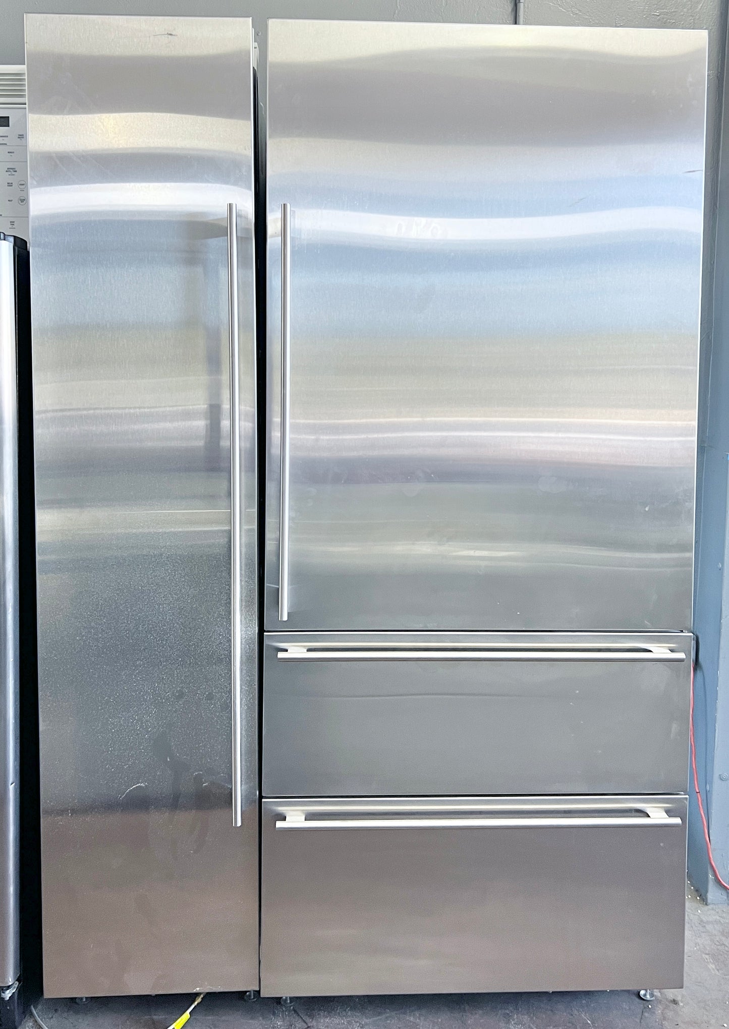 Subzero Built In 54 Inch Column Set , 30 inch 4 Door Refrigerator and 18 Inch Freezer , Stainless Steel , 373769
