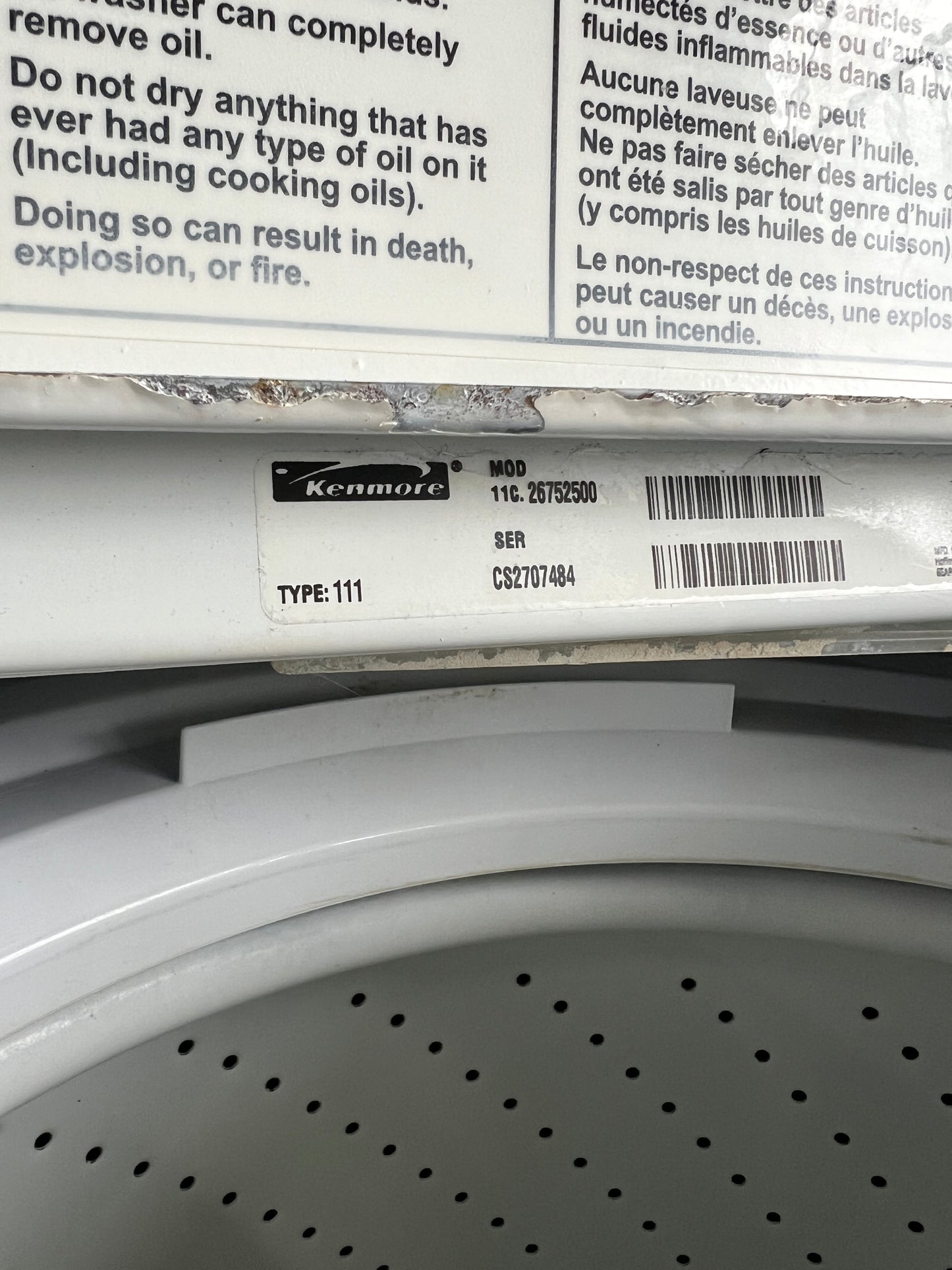 Kenmore 70 Series Top Load Washer In White, 110.26752500, 999698