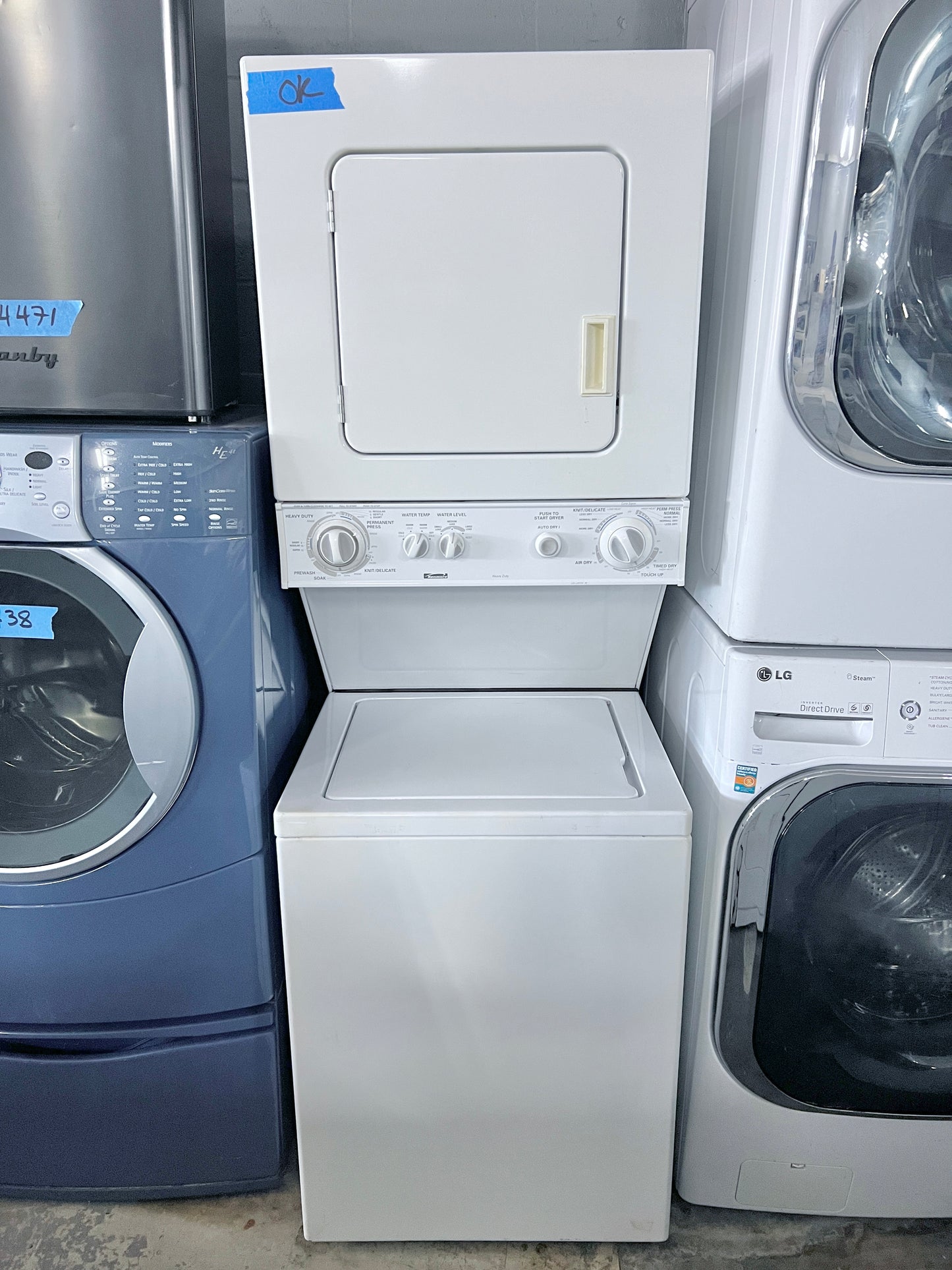 Kenmore Laundry Center Washer and Dryer Stackable Electric 110.88752793 White 24 Inch , 373780