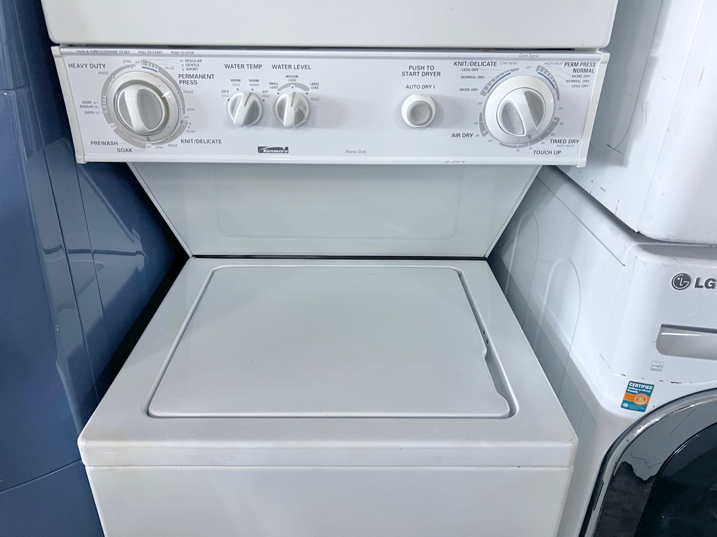 Kenmore Laundry Center Washer and Dryer Stackable Electric 110.88752793 White 24 Inch , 373780