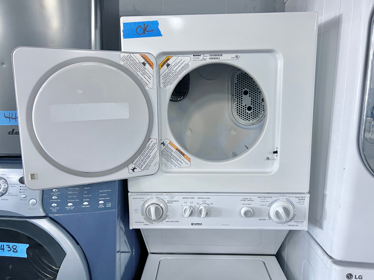 Kenmore Laundry Center Washer and Dryer Stackable Electric 110.88752793 White 24 Inch , 373780